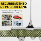 Cuerda de remolque de recuperación cinética de 1-1/8" x 30' (37,480 lbs), con 2 grilletes suaves UHMWPE (40,980 lbs), correa de tracción todoterreno resistente, kit de recuperación de vehículos