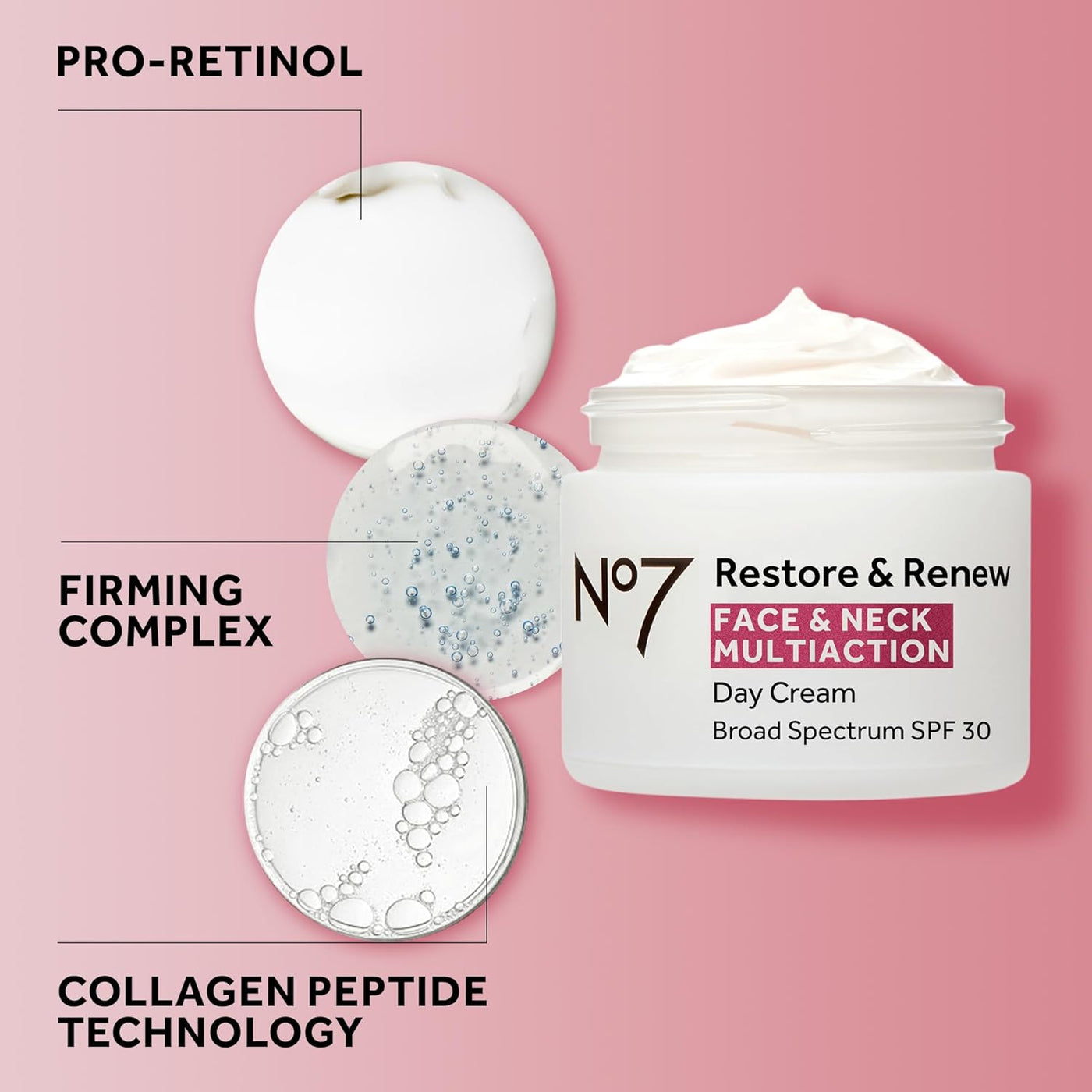No7 Restore &amp; Renew Multi Action Face &amp; Neck SPF 30 Day Cre...