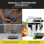 SQUEEZE master Exprimidor manual de verduras y prensa de queso, prensa de alimentos para relleno de albóndigas, espinacas, tofu, hierbas y jugo de frutas, 0.5 galones