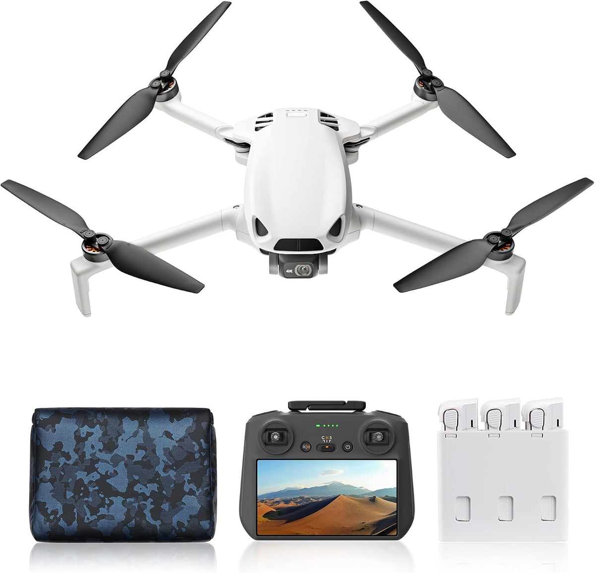 Skyrover Combo de cámara S1 Mini Drone con controlador de pantalla, video 4K/60fps, foto 8K, transmisión de video 7.45-Mi, menos de 8.78 oz, pista automática, disparo vertical, tiempo de vuelo de 120