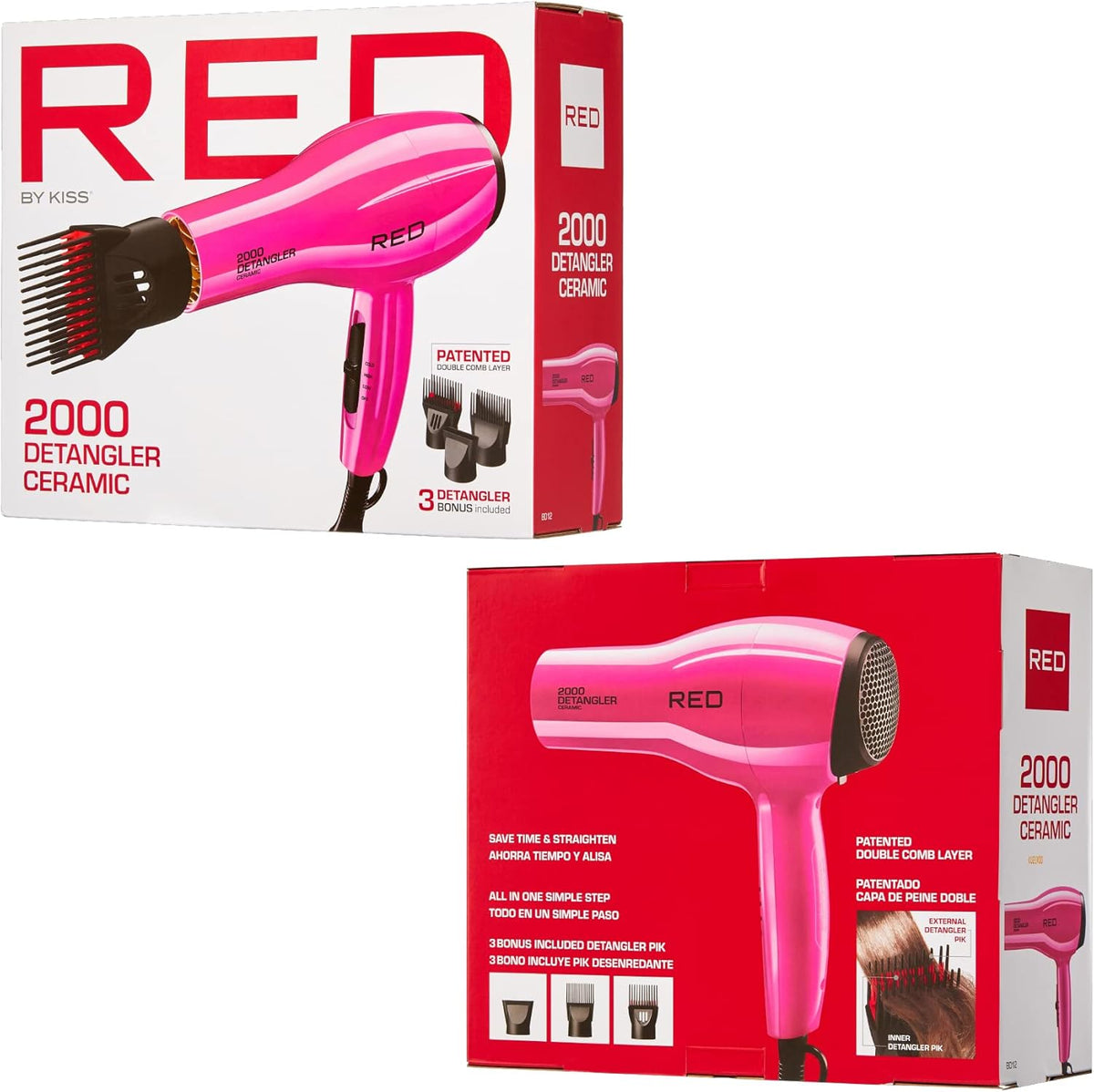 RED by KISS Secador de Cabello de Cerámica 2000, Secador Profesiona...