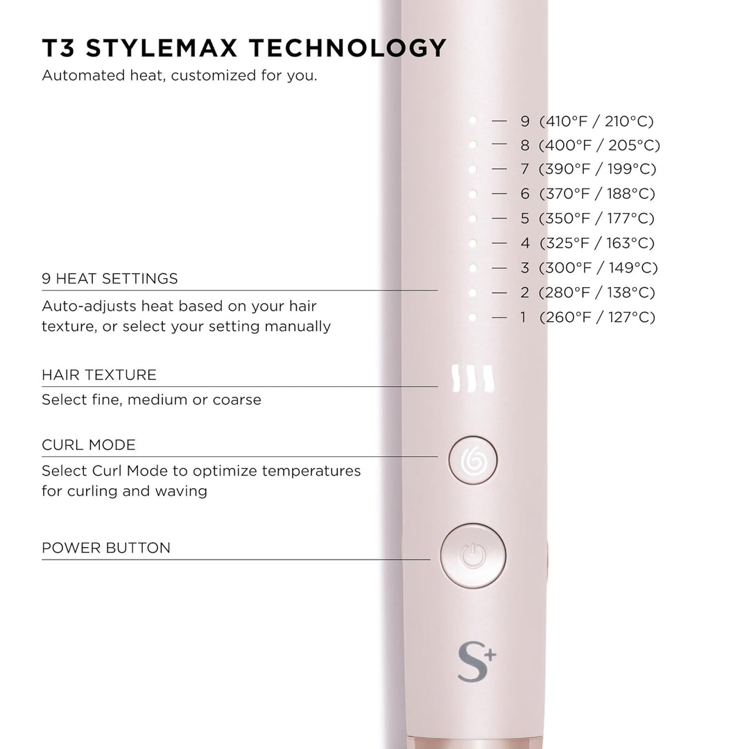 T3 SinglePass StyleMax Plancha plana de cerámica profesional de 1 p...