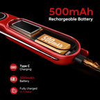 Termómetro digital recargable para carne, GrillBliss USB-C recargable con lectura rápida de 0.5 segundos y precisión de ± 0.5 ℉, pantalla LCD VA, termómetro de cocina para barbacoa
