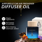 Ambientador de aire para automóvil de 1.7 fl oz (1.7 onzas líquidas) - Ambientador de aire para automóvil, difusor de aire de aceite de fragancia de ámbar azafrán para automóvil, fragancia de larga duración de más de 180 días, ambientador de aire para
