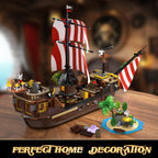 Juego de construcción de casa de naufragio pirata con luz