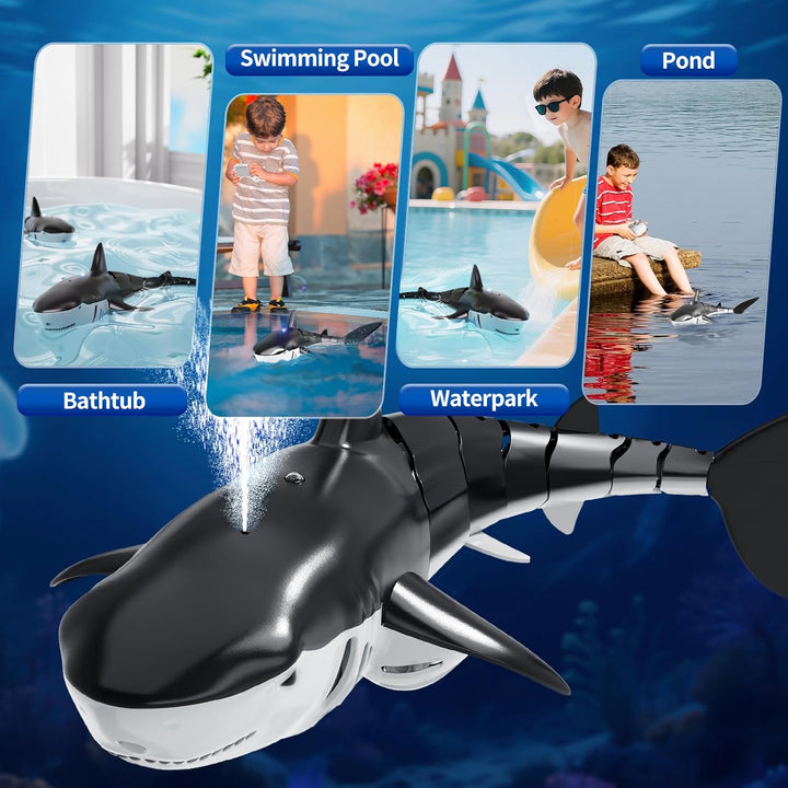JUKUDAHU Juguetes de tiburón a control remoto 2.4Ghz para niños de...