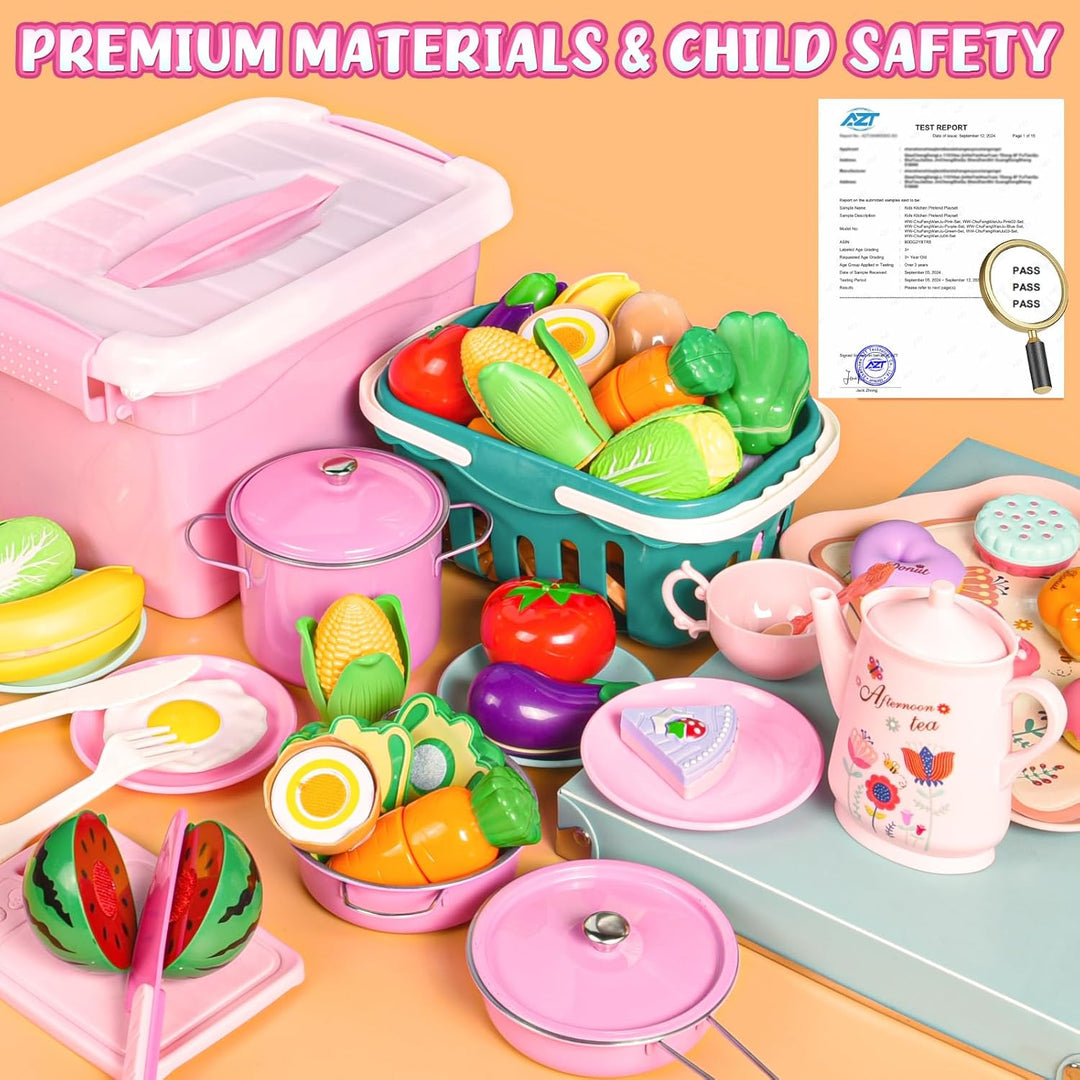 121 piezas de accesorios de cocina de juguete, juego de cocina para...