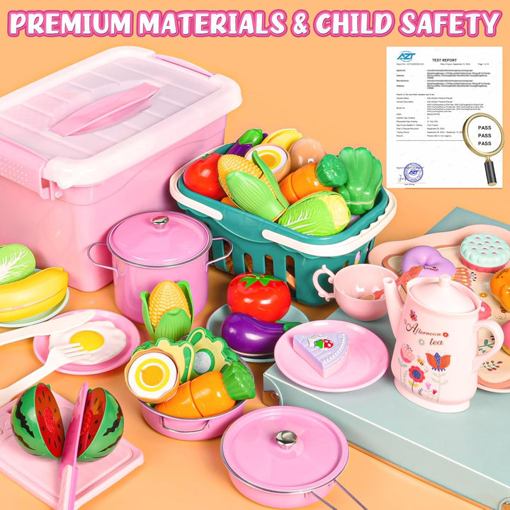 121 piezas de accesorios de cocina de juguete, juego de cocina para...