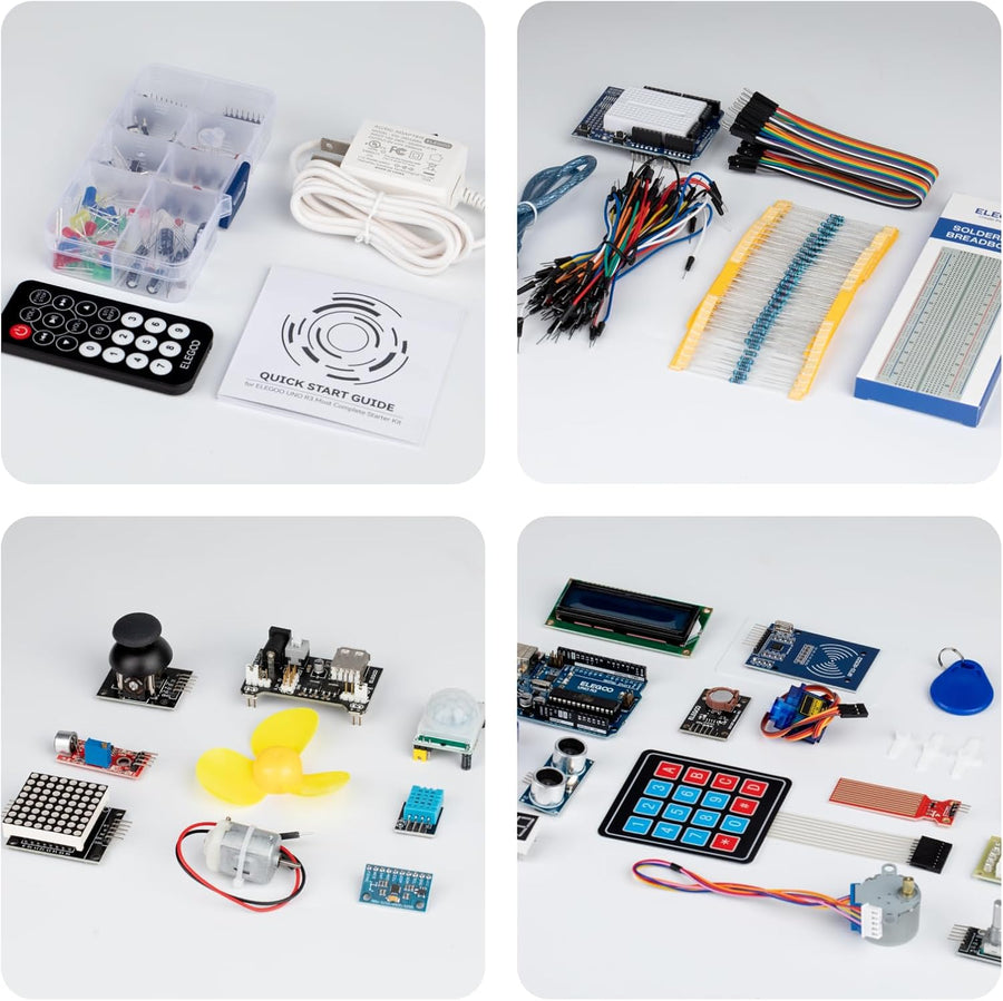 Kit inicial completo para Arduino Uno R3 con tutorial (63 artículos...