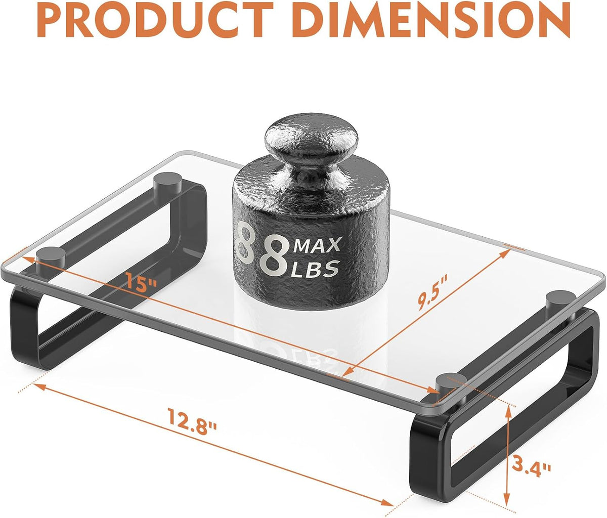 Soporte fijo para monitor de computadora.