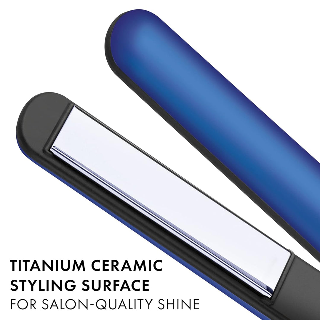 Hot Tools Plancha plana profesional de titanio Micro-Shine azul rad...