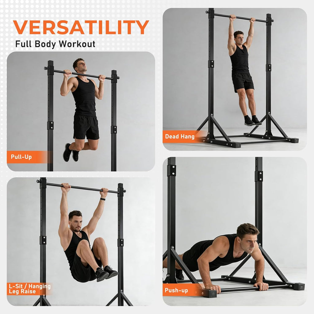 Estación independiente para barras de dominadas, barra ajustable para chin-ups al aire libre