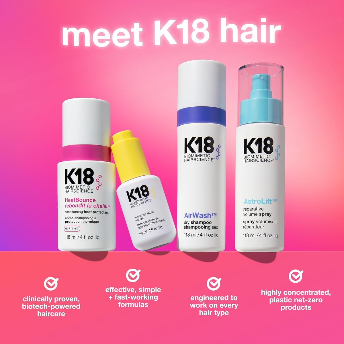 K18 HeatBounce Spray protector de calor acondicionador, acondiciona...