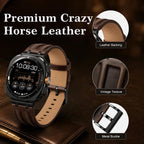 Correa de cuero retro compatible con Samsung Galaxy Watch Ultra 2/1 de