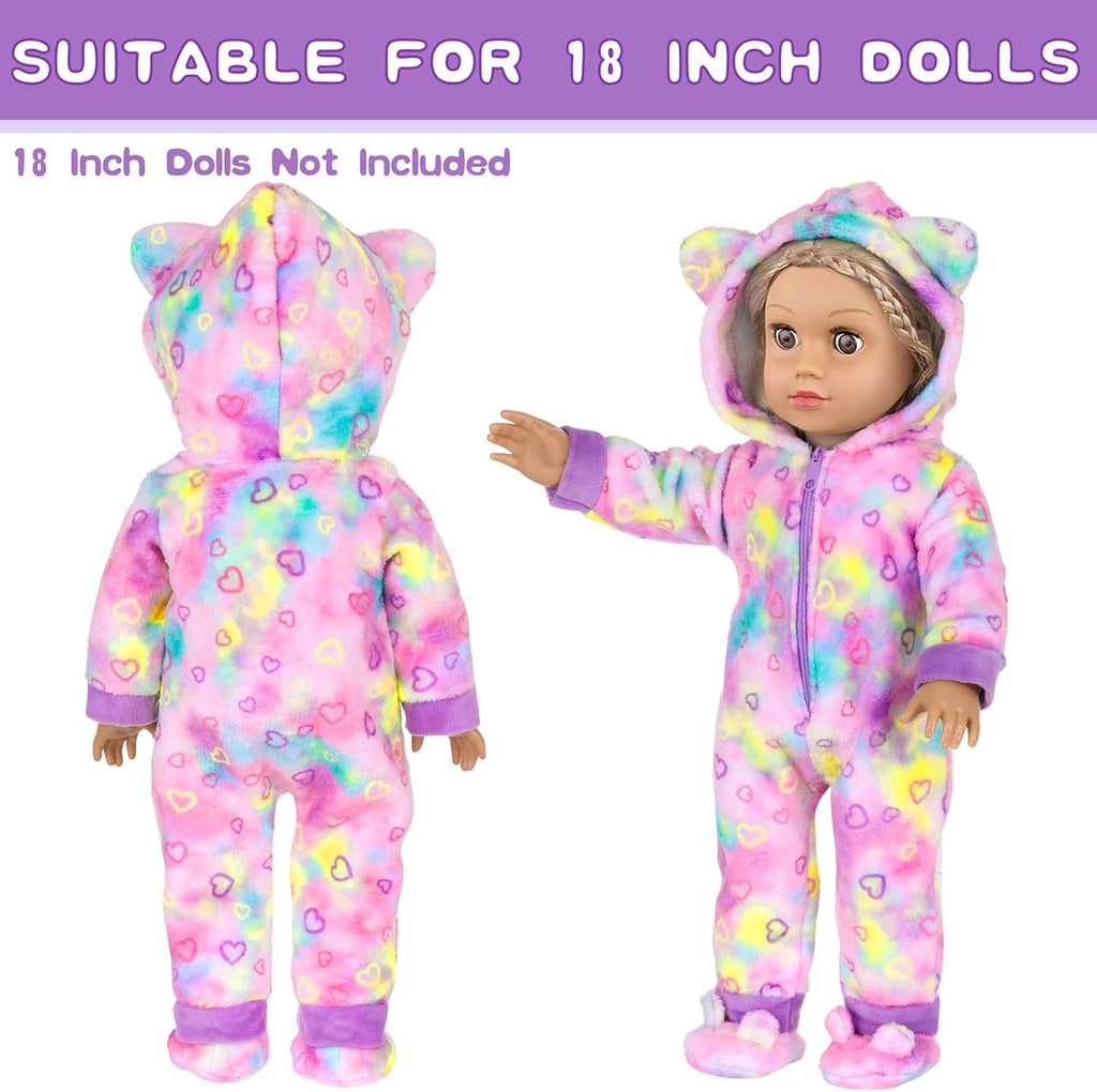 Conjunto de ropa de muñeca americana de 18 pulgadas y accesorios para bolsa de dormir