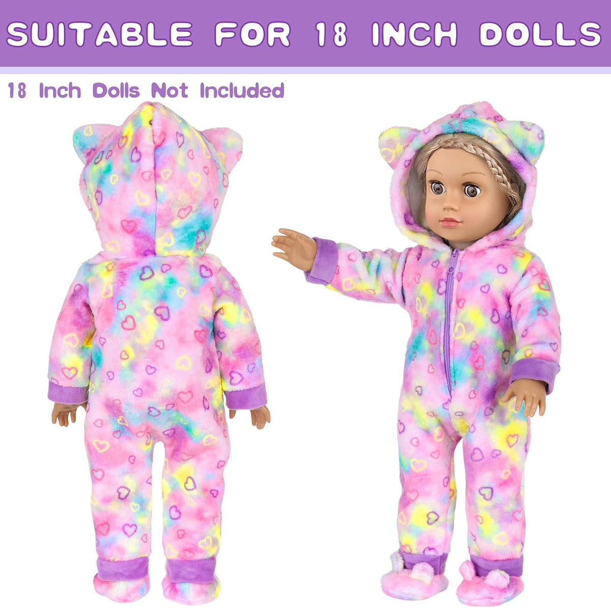 Conjunto de ropa de muñeca americana de 18 pulgadas y accesorios para bolsa de dormir
