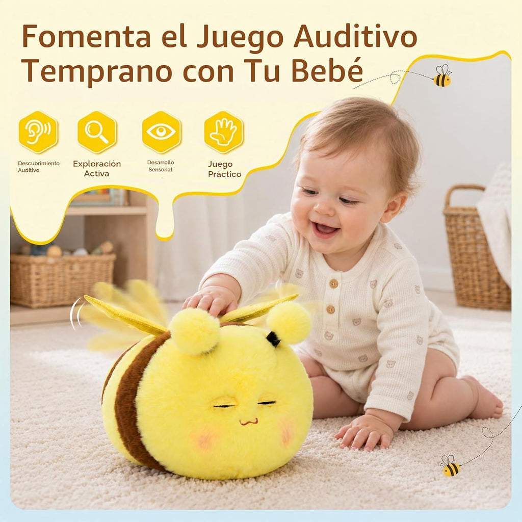 Juguete de peluche de abeja, juguete musical electrónico interactivo