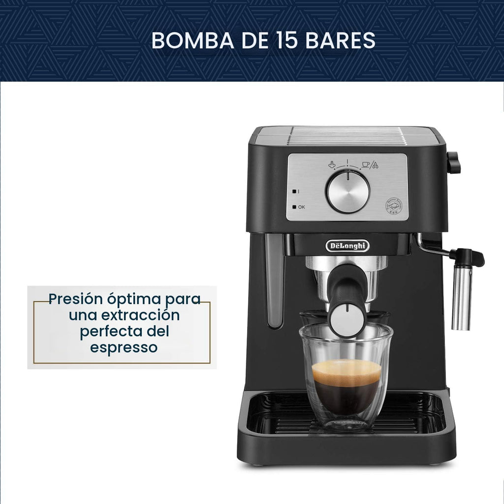 De'Longhi Stilosa - Máquina compacta de café expreso, espumador de leche