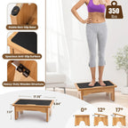 Lámpara StrongTek Taburete ergonómico de madera debajo del escritorio, 3 ángulos