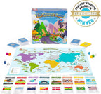 World Game - Fun Geography Board Game - Educational Game para Kids & Adults - Cool Learning Gift Idea para Teenage Boys & Girls, 2-5 Players