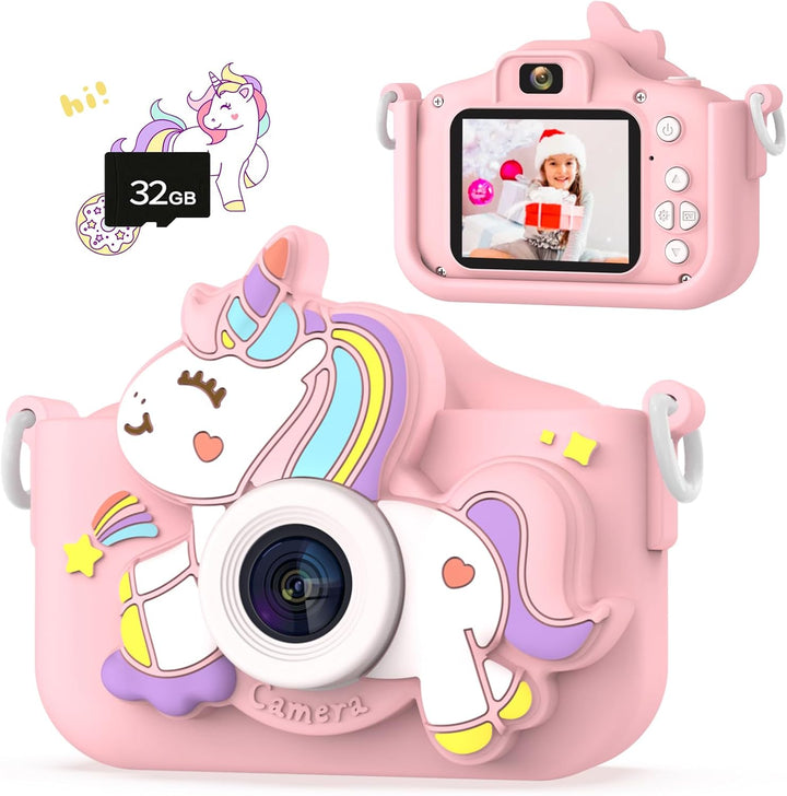 Cámara infantil para niñas, cámara HD selfie para niños pequeños, j...