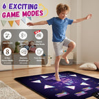 YESHIN Tapete de baile iluminado para niños, almohadilla de baile extragrande mejorada con Bluetooth y 6 modos de juego, alfombrilla de baile musical recargable, juguete antideslizante e impermeable