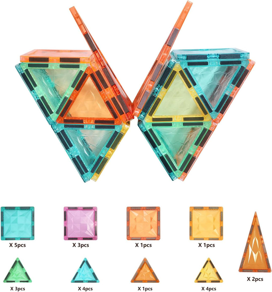 YRZtiles Juego de azulejos magnéticos de 100 piezas para niños, blo...