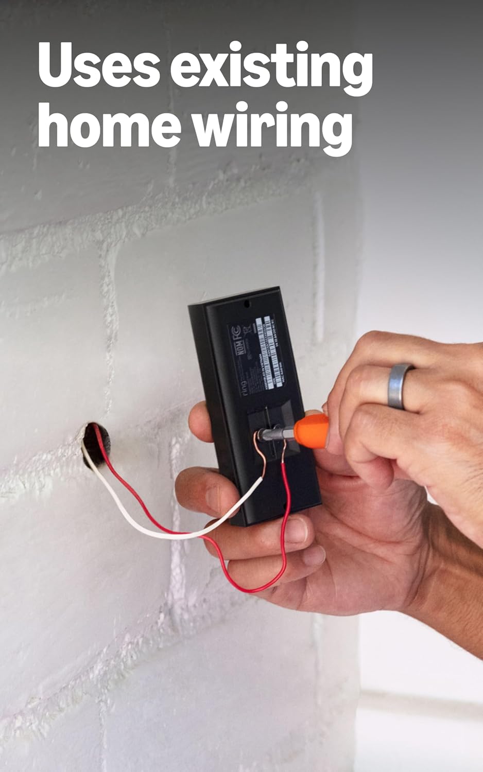 Ring Video Doorbell Wired, Audio bidireccional, detección de movimi...