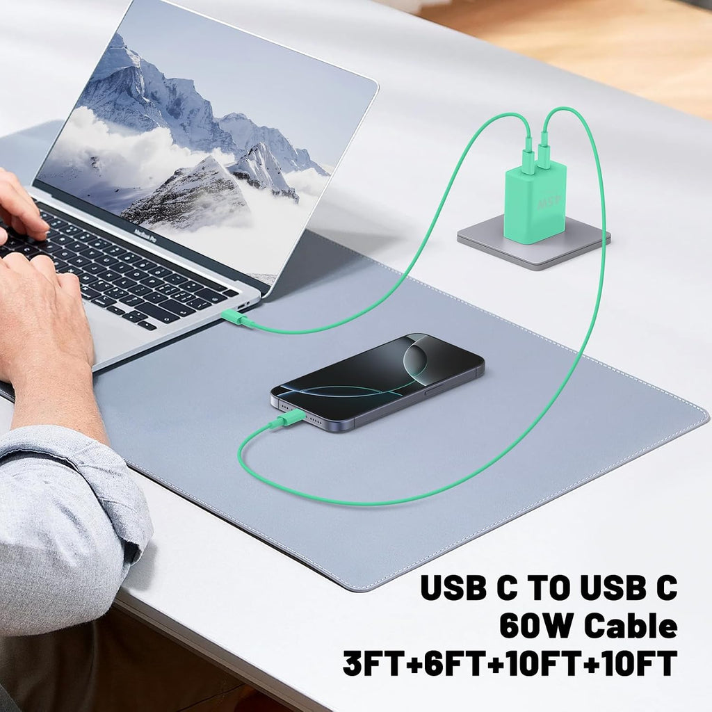 QZIIW Cargador Samsung súper rápido tipo C, cargador rápido USB C de doble