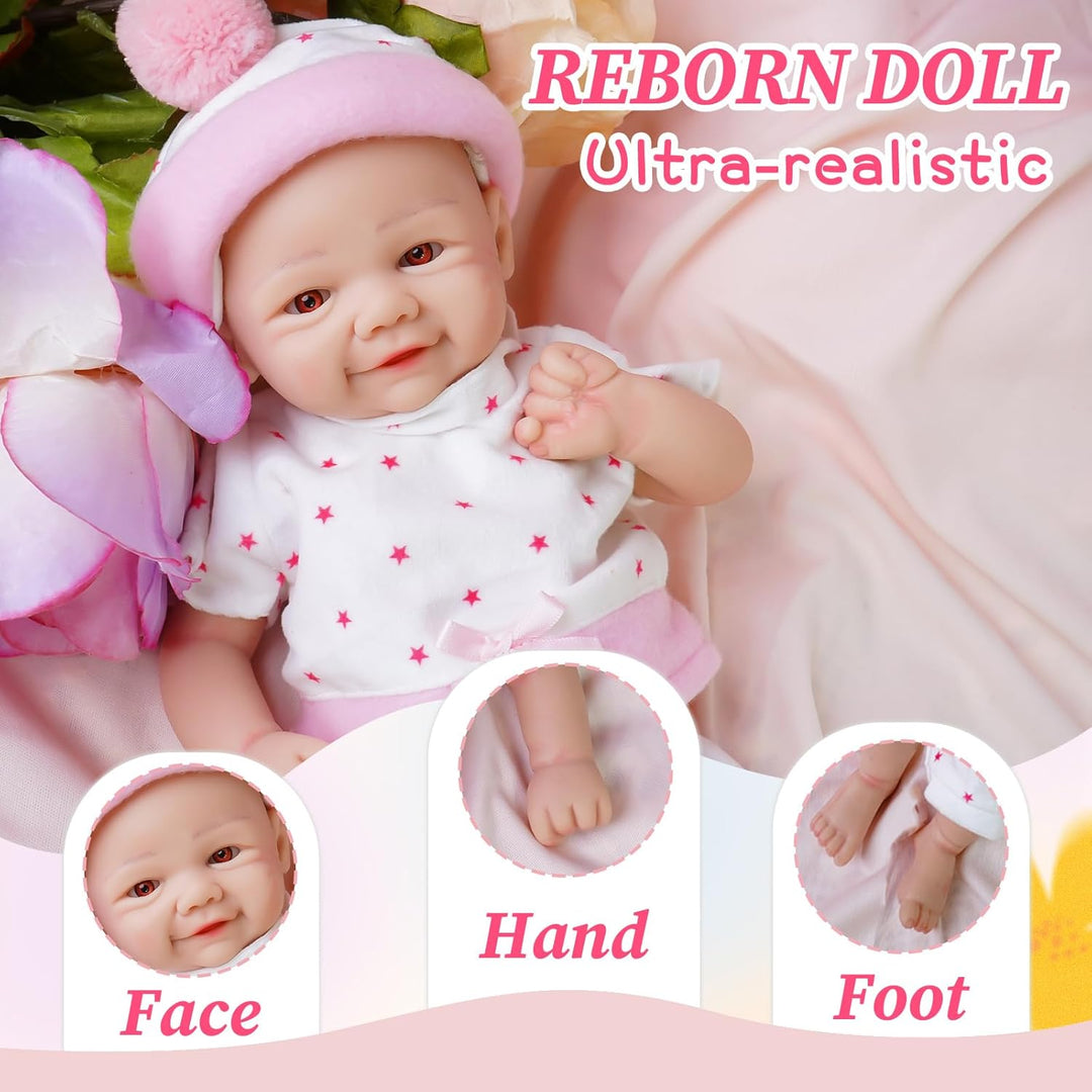 YaLuoQian Muñecas de bebé Reborn realistas de silicona, muñecas de...