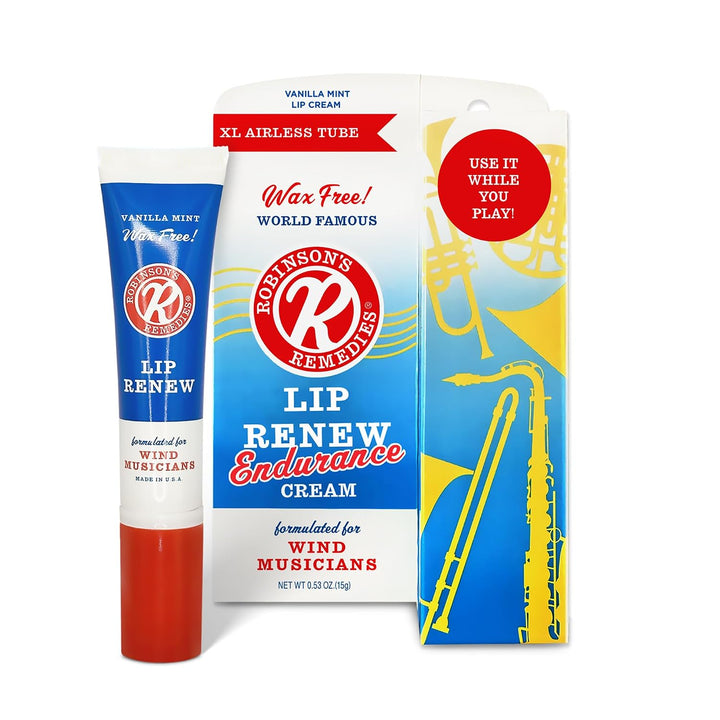 Robinson's Remedies Lip Renew Endurance Cream para músicos de v...