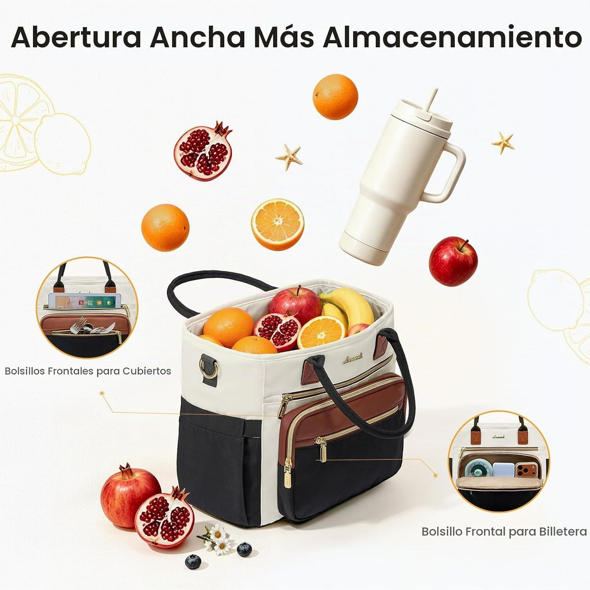 LOVEVOOK Lonchera térmica para mujeres, bolsa grande para adultos para el
