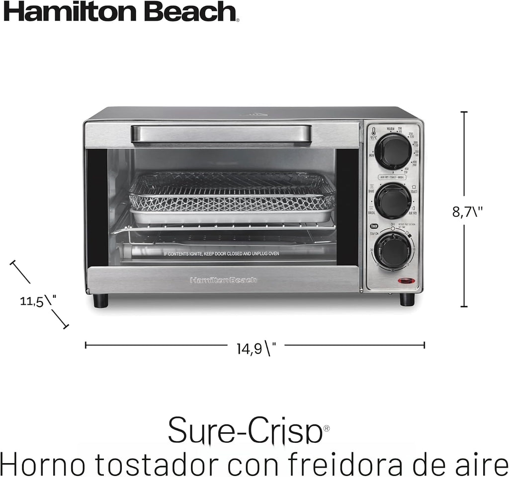 Hamilton Beach Combo de horno tostador y freidora de aire para encimera de