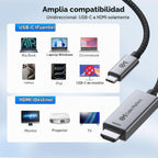 Cable Matters Cable USB-C a HDMI 2.1 unidireccional de 48 Gbps, 6 pies