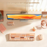 TECKNET Teclado y Mouse Inalámbricos Coloridos Combo, Bluetooth Dua...