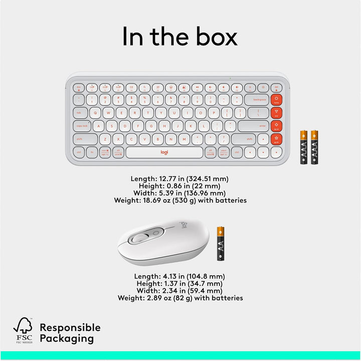 Combo Logitech POP ICON, Combo de Teclado y Mouse Bluetooth, Escrit...