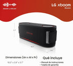 LG xboom Bounce by will.i.am, altavoz Bluetooth portátil para deportes y atletas, hasta 30 horas de reproducción, IP67 resistente al polvo y al agua. Perfecto para baloncesto