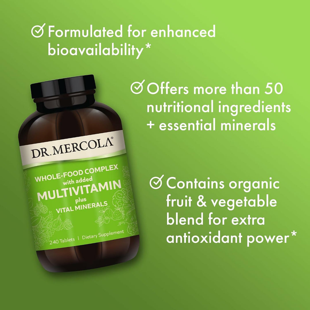Dr. Mercola Complejo de alimentos integrales con multivitamínico añ...