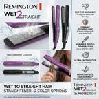 Remington Wet 2 - Plancha de pelo liso de 1 pulgada con placas de turmalina de cerámica