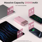 JUOVI Cargador portátil 45W 20000mAh Ayuno Banco de energía de carga