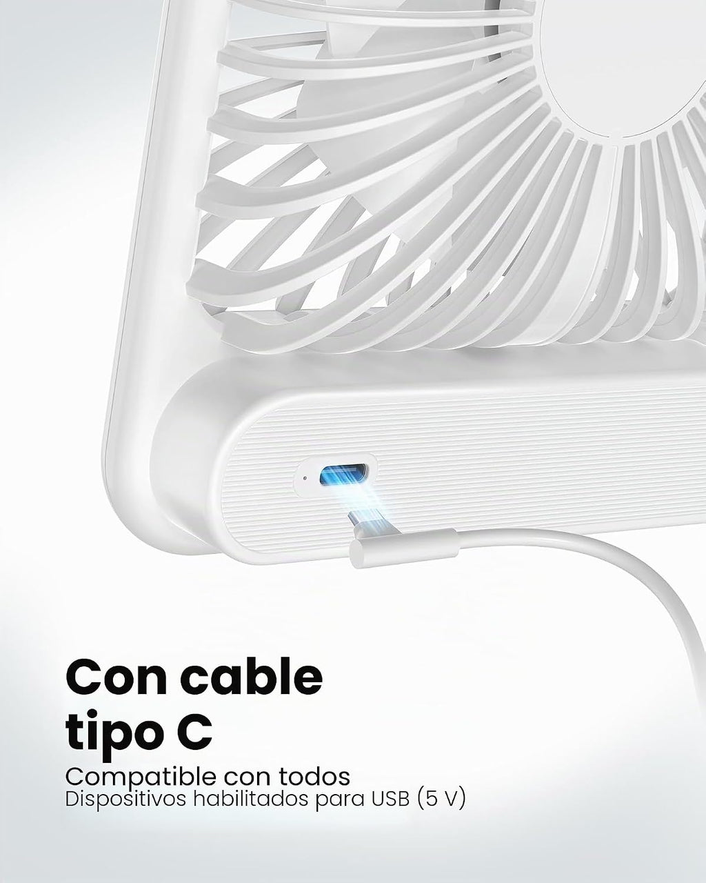 Koonie - Ventilador de escritorio USB, ventilador pequeño ultra sil...