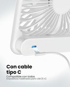Koonie - Ventilador de escritorio USB, ventilador pequeño ultra sil...