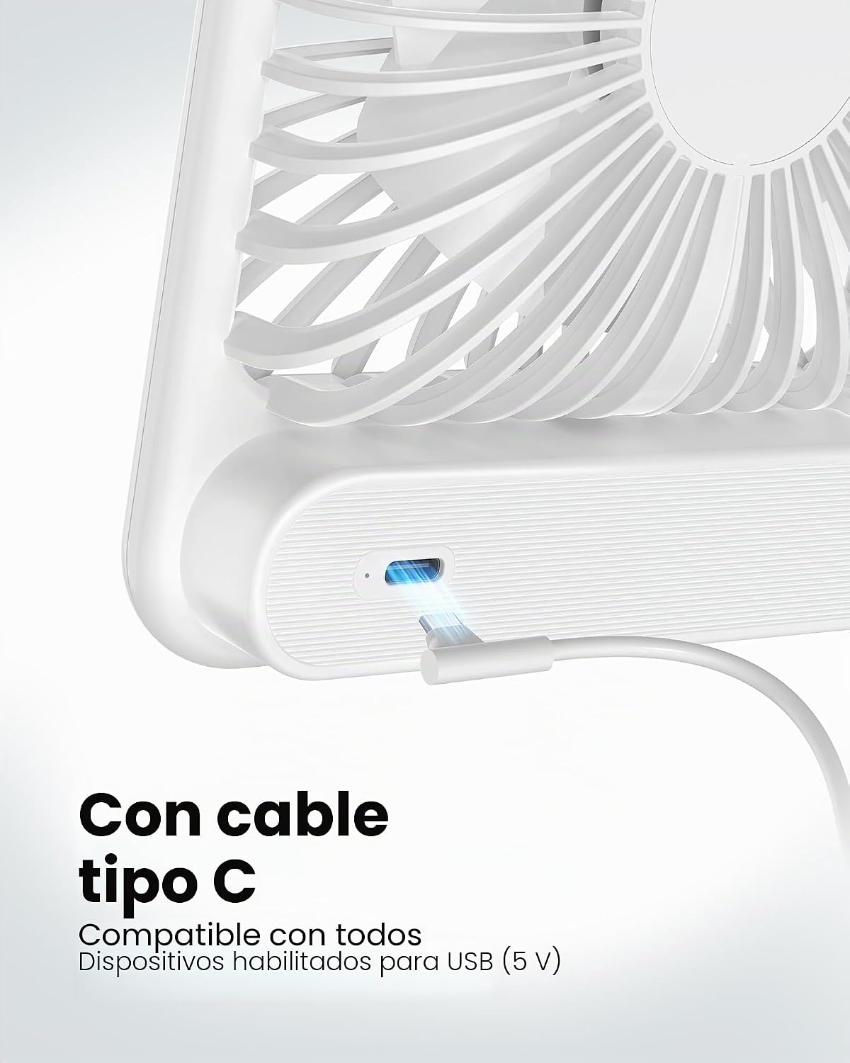 Koonie - Ventilador de escritorio USB, ventilador pequeño ultra sil...
