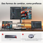 Estación de acoplamiento del interruptor KVM del acceso AV 2 monitores 2