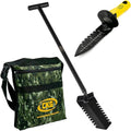 Pala para Detección de Metales, Pala de Doble Borde Serrado de Alta Resistencia - Cuchillo de Excavación para Jardinería, Caza, Camping, Plantación y Bolso de Almacenamiento para Tesoros, Juego