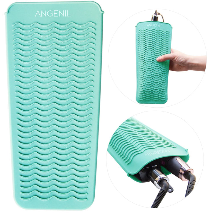 ANGENIL Alfombrilla de silicona para rizador, resistente al calor p...