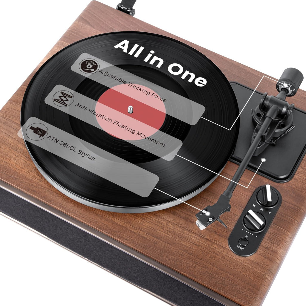 Tocadiscos de transmisión por correa de alta fidelidad 1 BY ONE con