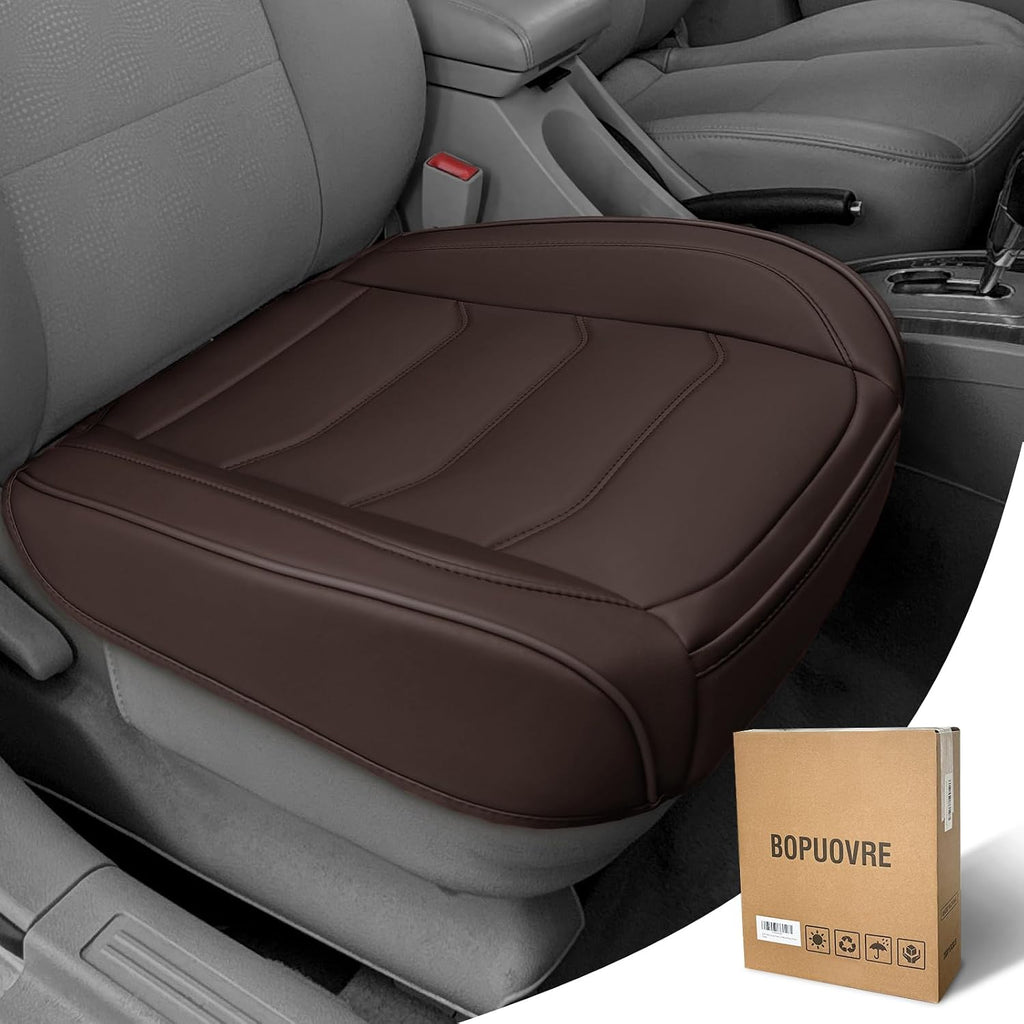 Funda de Asiento de Automóvil para Lujo y Comodidad - Cuero PU, Antideslizante, Protección de Envoltura Completa con Bolsillo de Almacenamiento para Cojín Inferior - Ajuste Universal para el