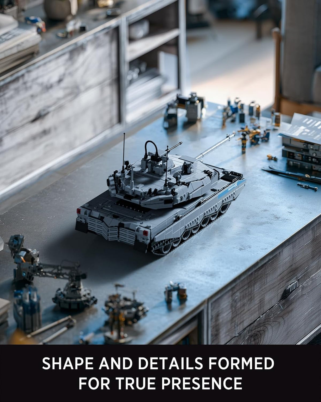 Nifeliz Abrams-X - Juego de construcción de tanques, serie militar, NF10300