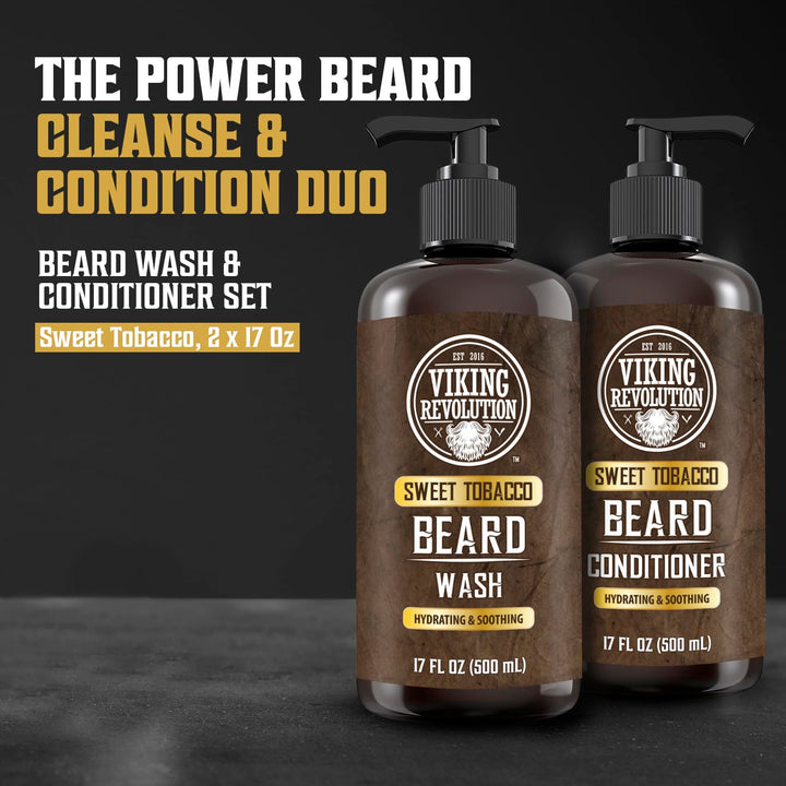 Viking Revolution - Set de lavado y acondicionador para barba - Tab...